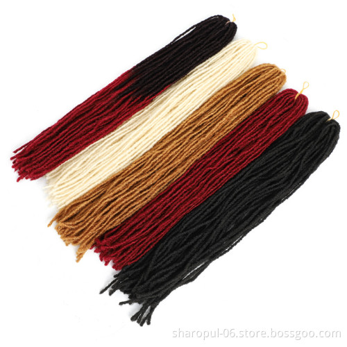 micro faux locs straight space locs hair extension light and soft 20inch 52strands crochet braids hair
